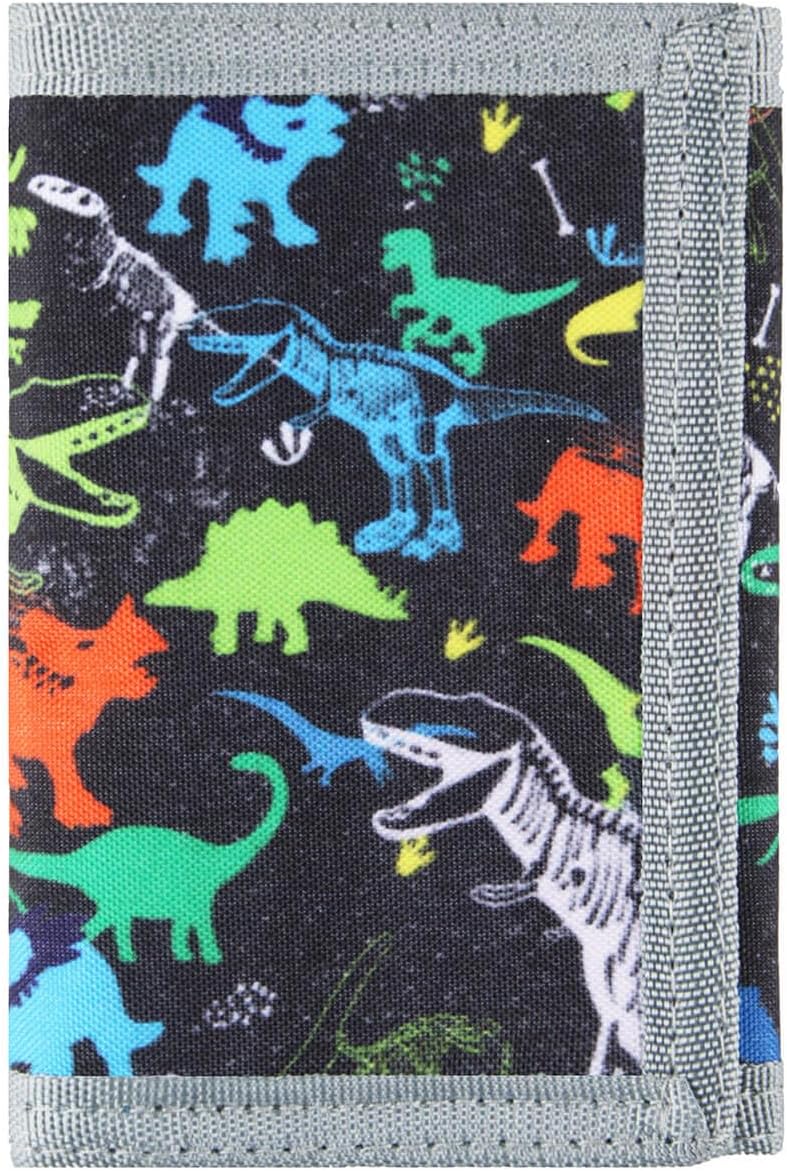 Lamumu Kids Wallets for Boys & Girls, Dinosaur Wallet for Teens, Toddler & Boys' Magic RFID Nylon & Canvas Wallet with Coin Pocket - Image 1